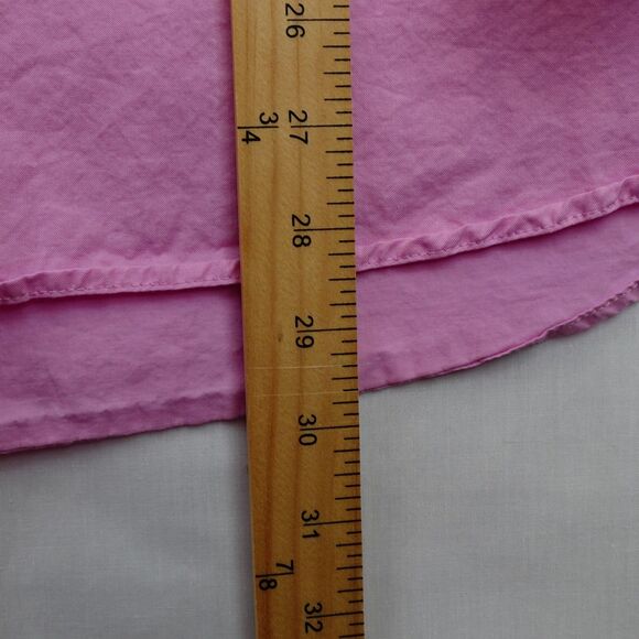 Old Navy The Boyfriend Shirt Women's Large Pink Long Sleeve Button Up Preppy - Picture 5 of 13